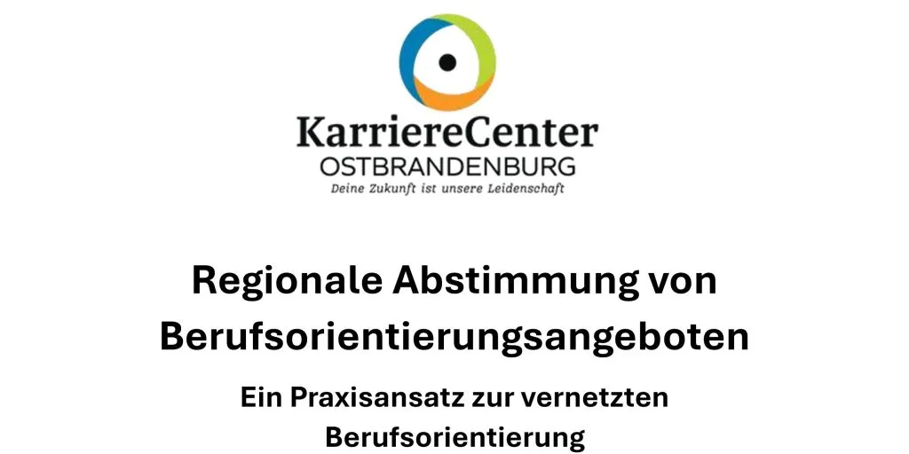 Neues Transferprodukt: Berufsorientierung gemeinsam gestalten!